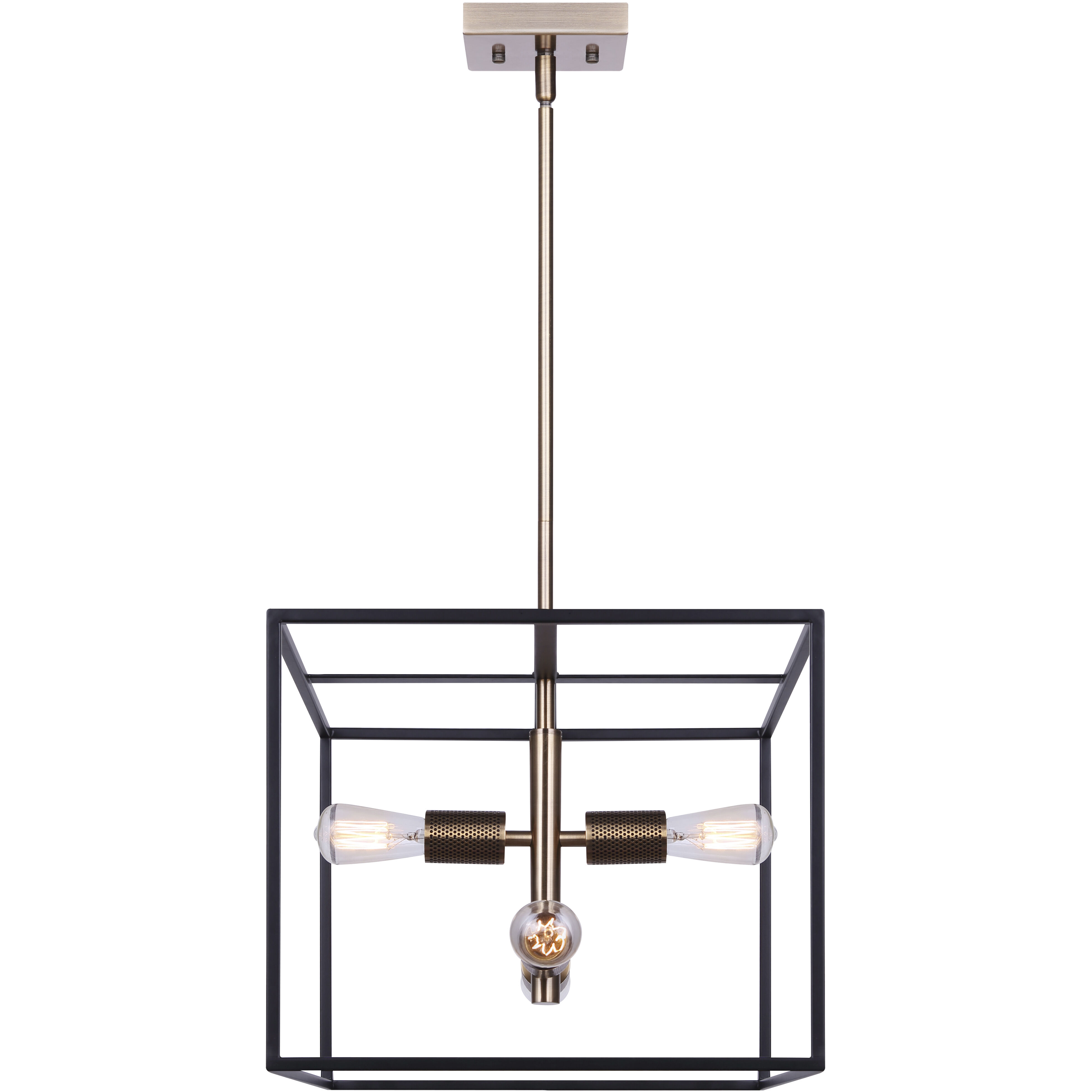 Bodie 4 Light 15 inch Black/Gold Chandelier Ceiling Light