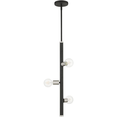 Bannister 3 Light 6 inch Black Pendant Ceiling Light