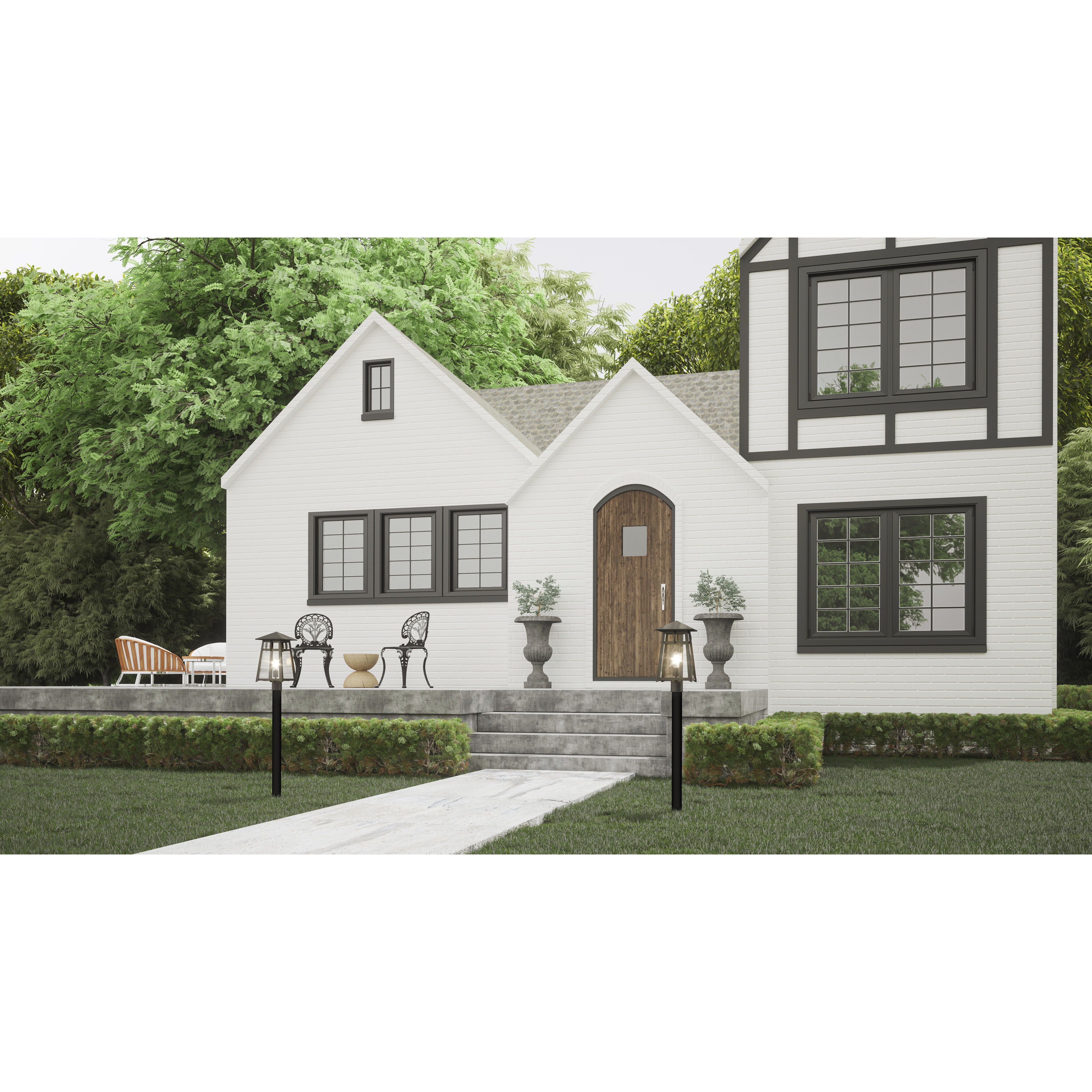 Merle 1 Light 17.75 inch Burnished Bronze Outdoor Post Lantern