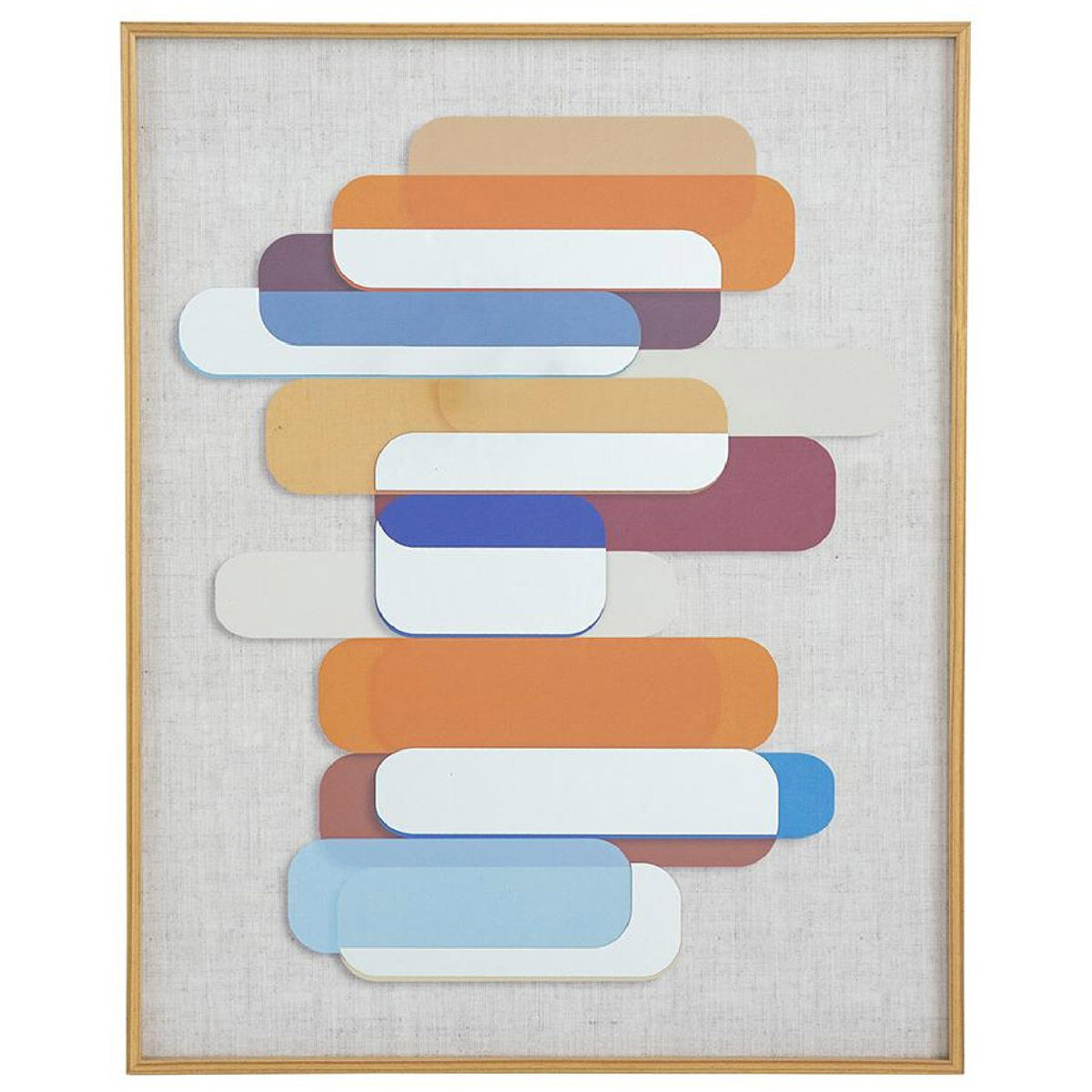 Layered Shapes Multicolor Mirror Art