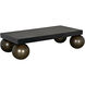 Cosmo 70 X 38.5 inch Matte Black and Aged Brass Coffee Table