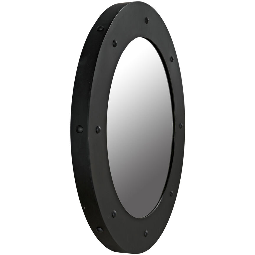 Clay 36 X 36 inch Matte Black Mirror, Large