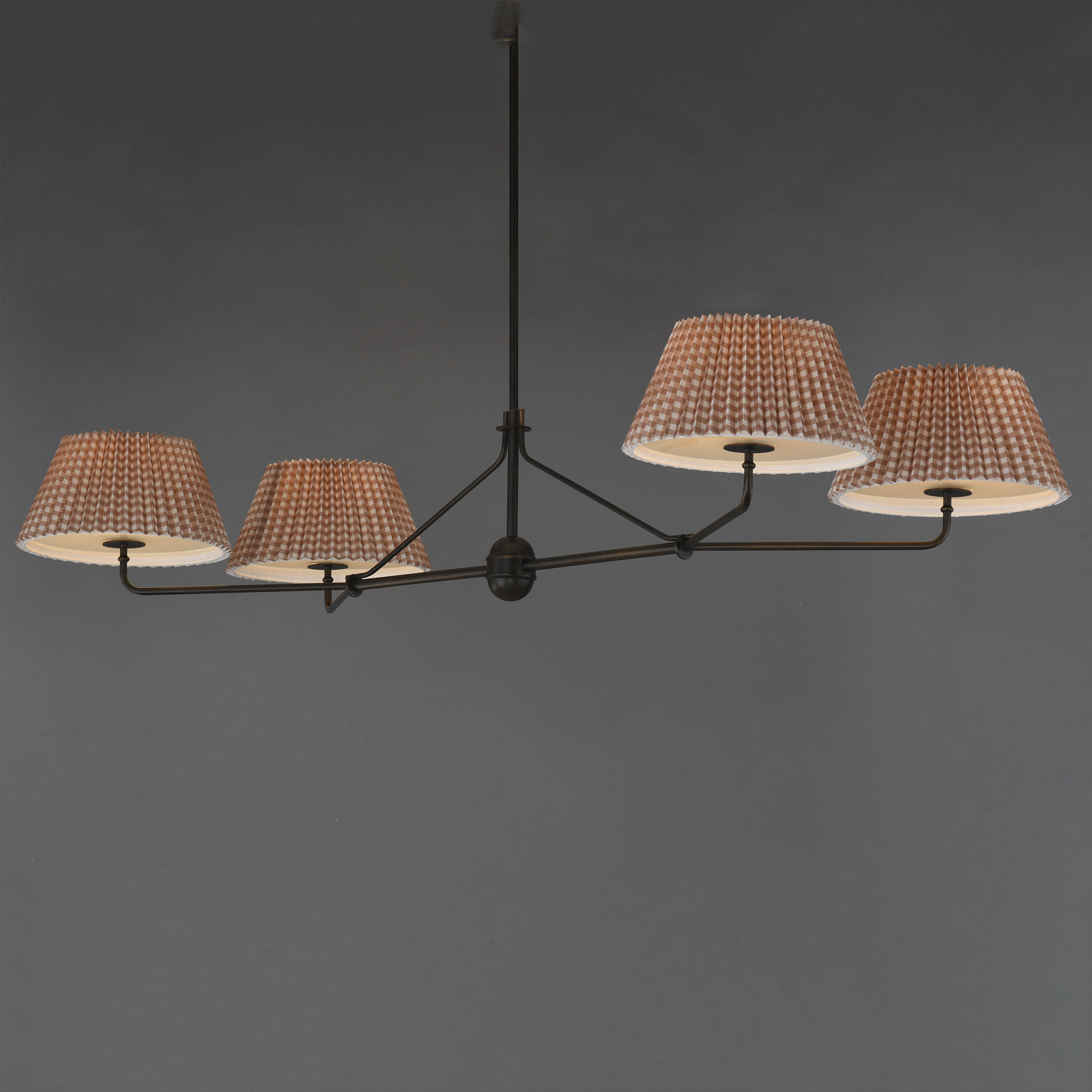 Dunbridge 4 Light 62 inch Antique Bronze Linear Pendant Ceiling Light