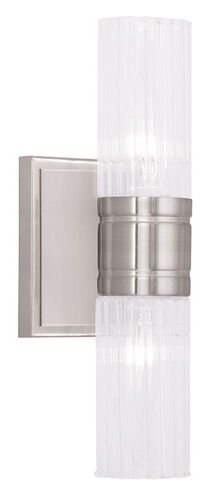 Midtown 2 Light 12 inch Brushed Nickel Bath Vanity Wall Light