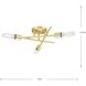 Astra 3 Light 18 inch Satin Brass Semi-Flush Mount Ceiling Light, Design Series