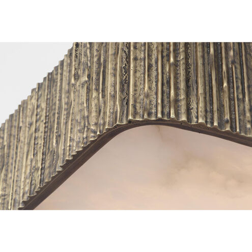 Anne-Marie Barton Fumar LED 21 inch Ridged Tombac Asymmetrical Flush Mount Ceiling Light