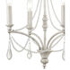 French Parlor 4 Light 16 inch Vintage White with Clear Chandelier Ceiling Light
