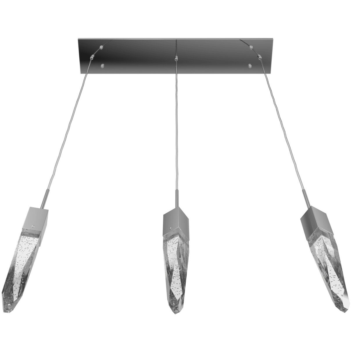 Aspen LED 7 inch Polished Chrome Multi Port Pendant Ceiling Light in Bubbled