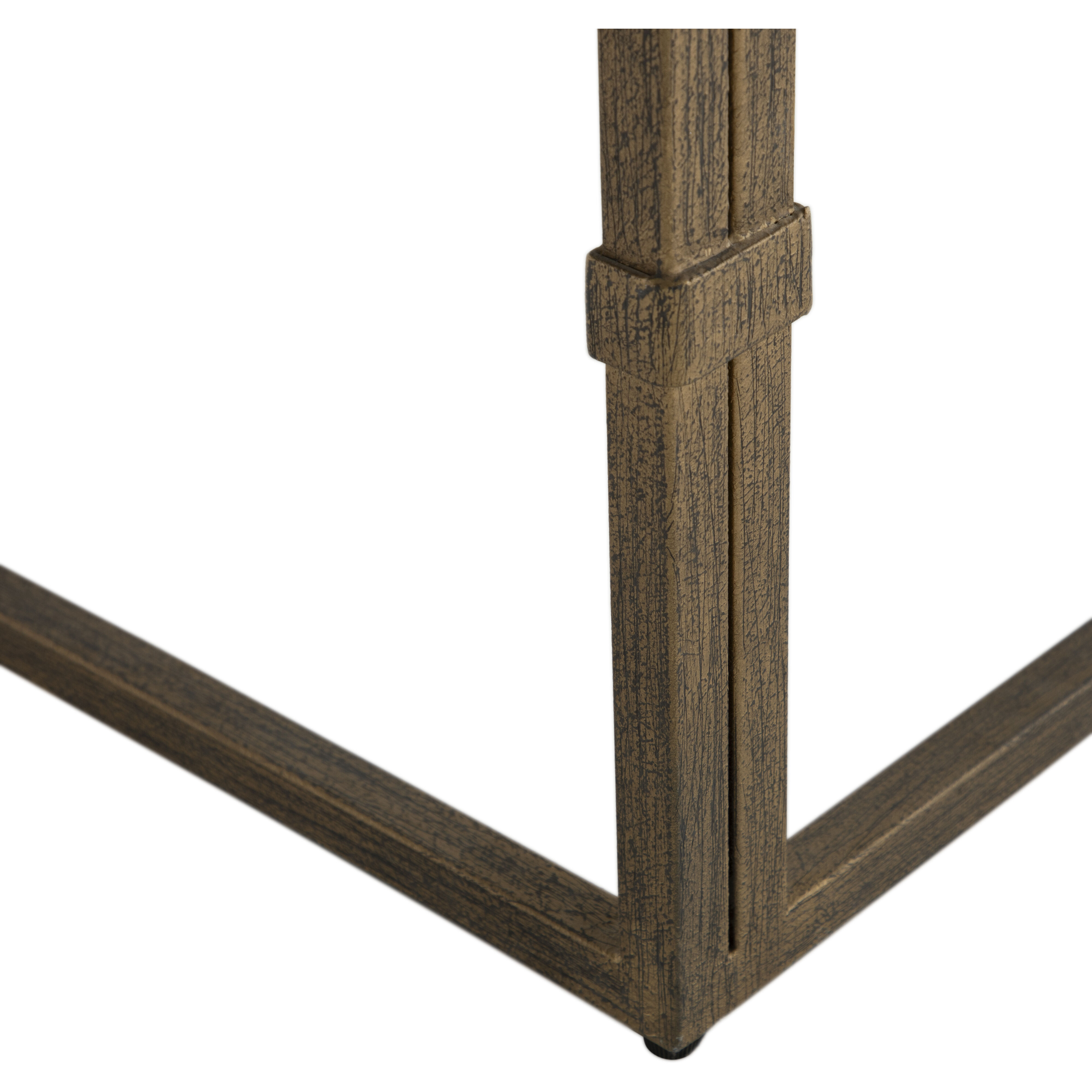 Stevens 52 X 32 inch Antique Textured Gold / White Seagrass / Clear Resin Coffee Table