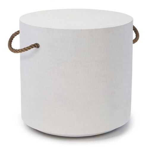 Aegean 21.5 X 21.5 inch White Side Table, Round
