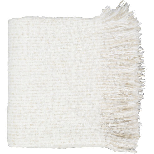 Madurai 60 X 50 inch White Throw, Rectangle