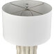 Genesee 27.5 inch 150 watt White Glazed with Clear Table Lamp Portable Light