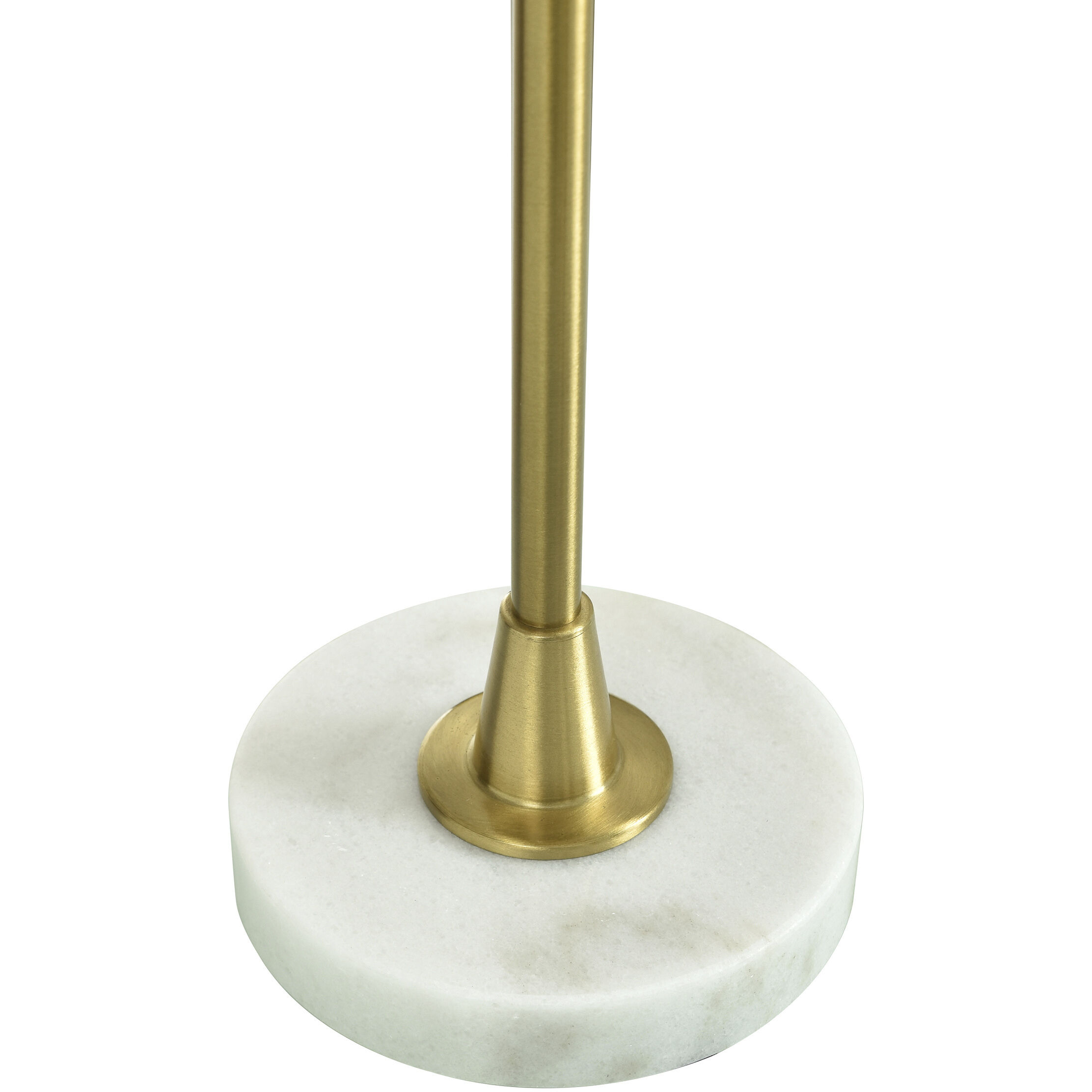 Verity 26 inch 40 watt White Marble and Polished Brass Table Lamp Portable Light