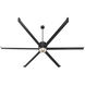 Enorme 100 inch Black with Matte Black Blades Outdoor Ceiling Fan
