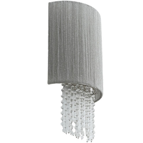 Crystal Reign 1 Light 10 inch Nickel Wall Sconce Wall Light