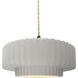Radiance Collection - Pleated Tier Pendant Ceiling Light in Matte Black, Dedicated LED, Beige Twist Cord, Bisque, 14.5W x 5.25H, Form+Finish+Function