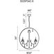 Abia LED 34 inch Chrome Up Chandelier Ceiling Light