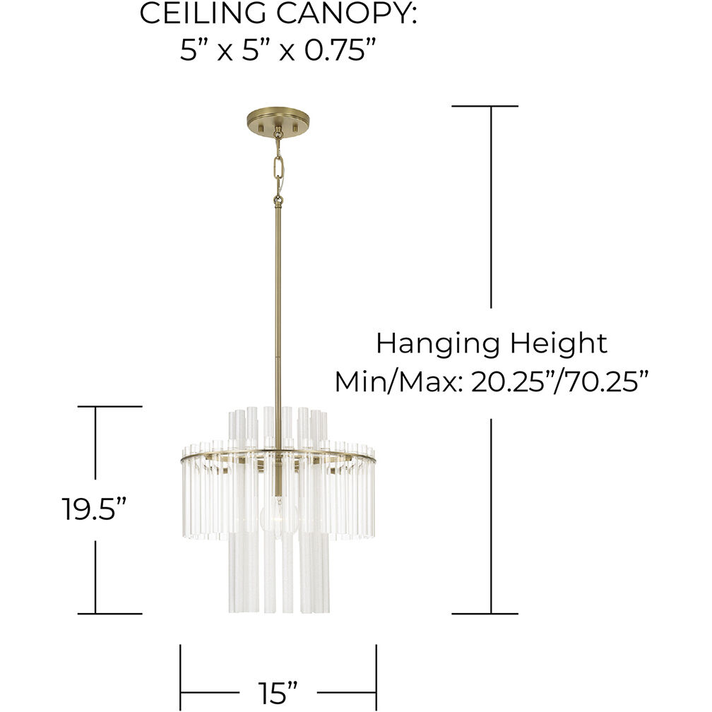 Blair 1 Light 15 inch Aged Brass Pendant Ceiling Light