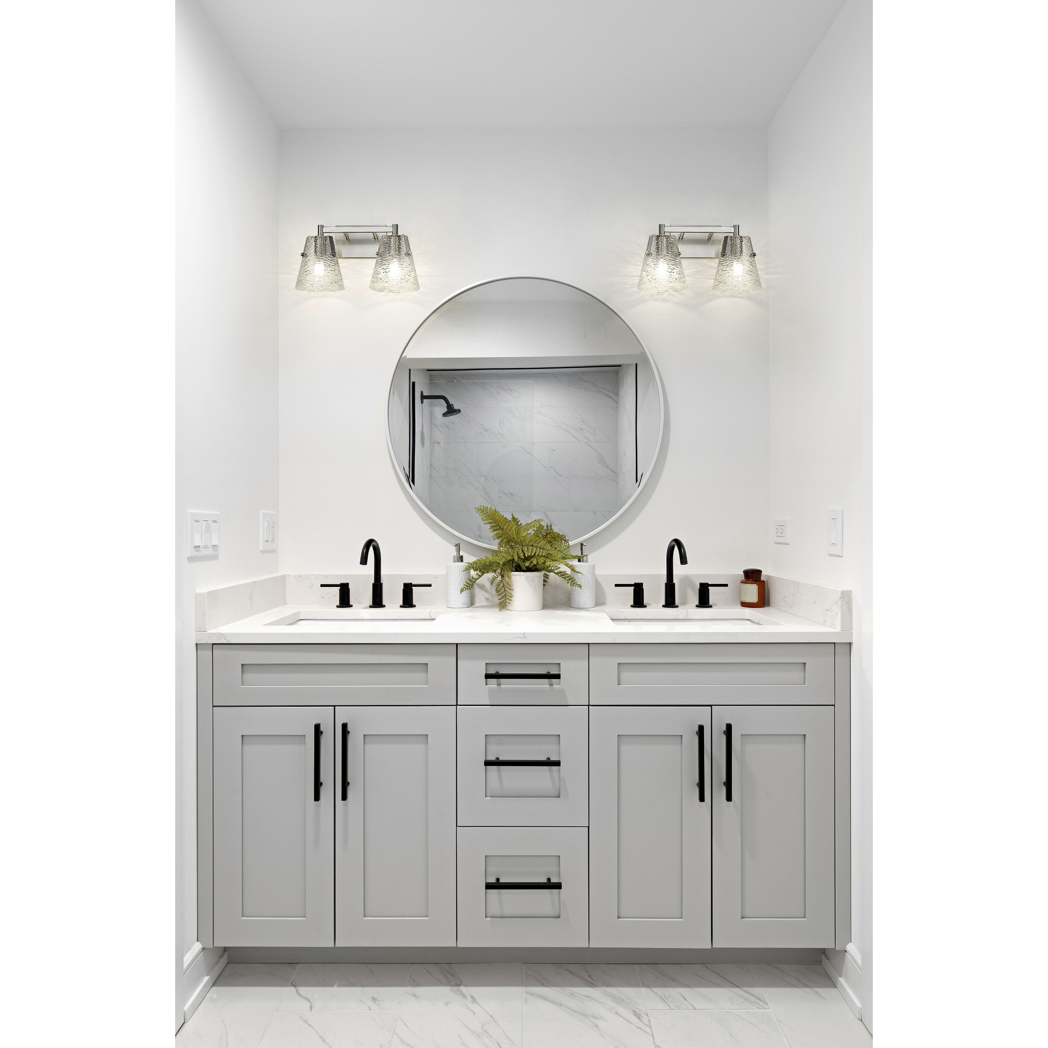 Analia 2 Light 16.5 inch Brushed Nickel Vanity Wall Light