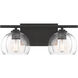 Glint 2 Light 15.5 inch Dark Bronze Vanity Wall Light