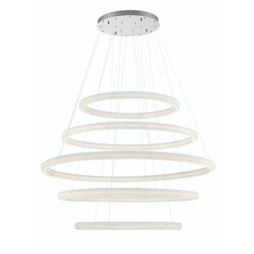 Sassi LED 60 inch Chrome Chandelier Ceiling Light