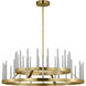Sean Lavin Sagrada LED 36 inch Hand-Rubbed Antique Brass Two-Tier Chandelier Ceiling Light
