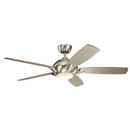Geno 54 inch Brushed Stainless Steel with Silver Blades Ceiling Fan