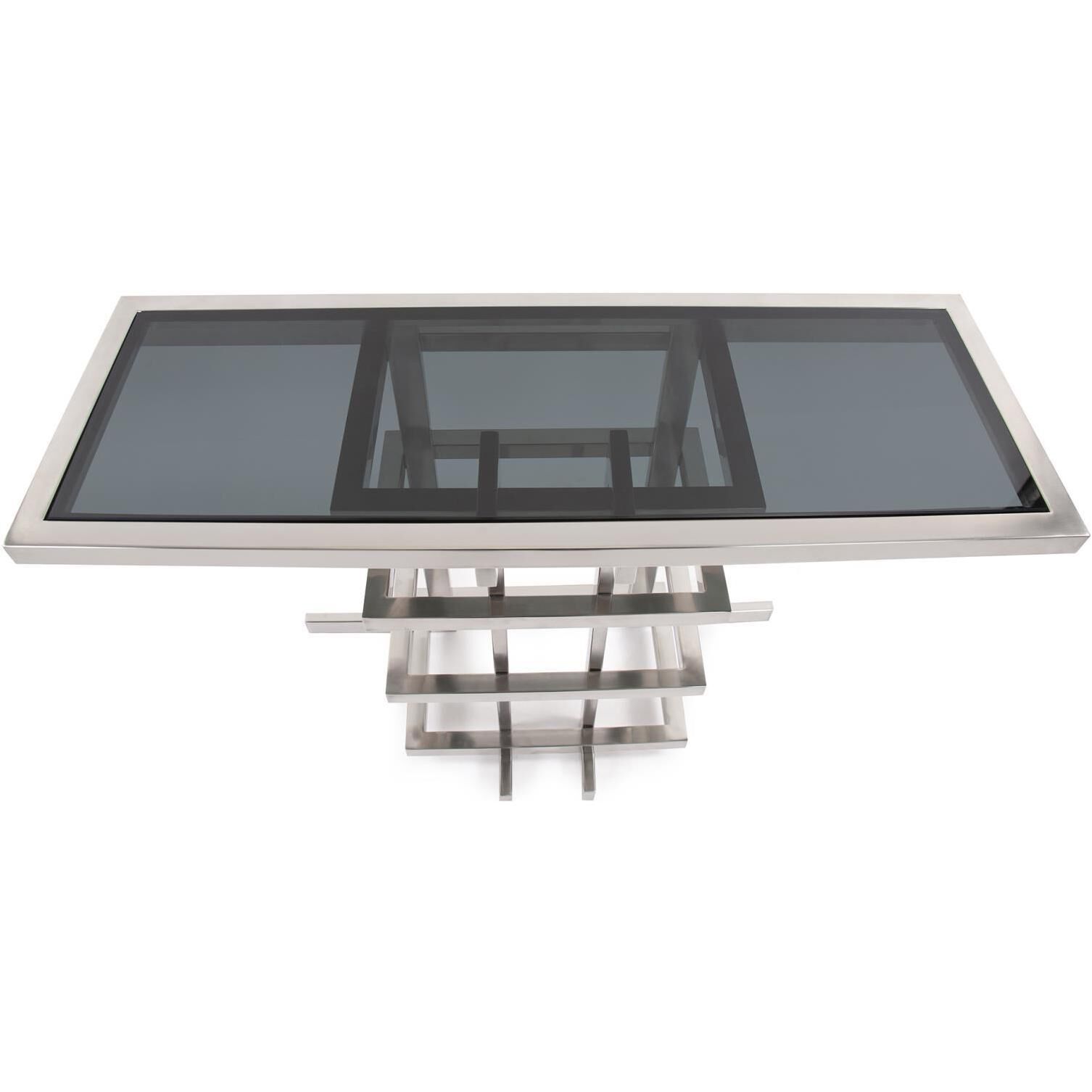 Metropolis Black/Silver Console Table