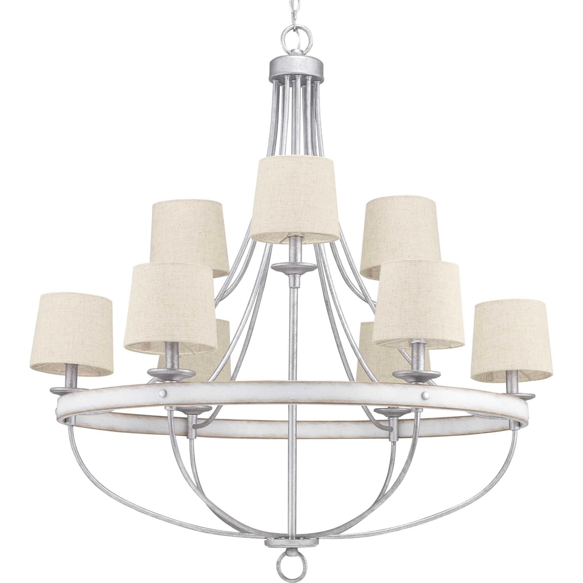 Camps Bay 9 Light 35 inch Galvanized Chandelier Ceiling Light