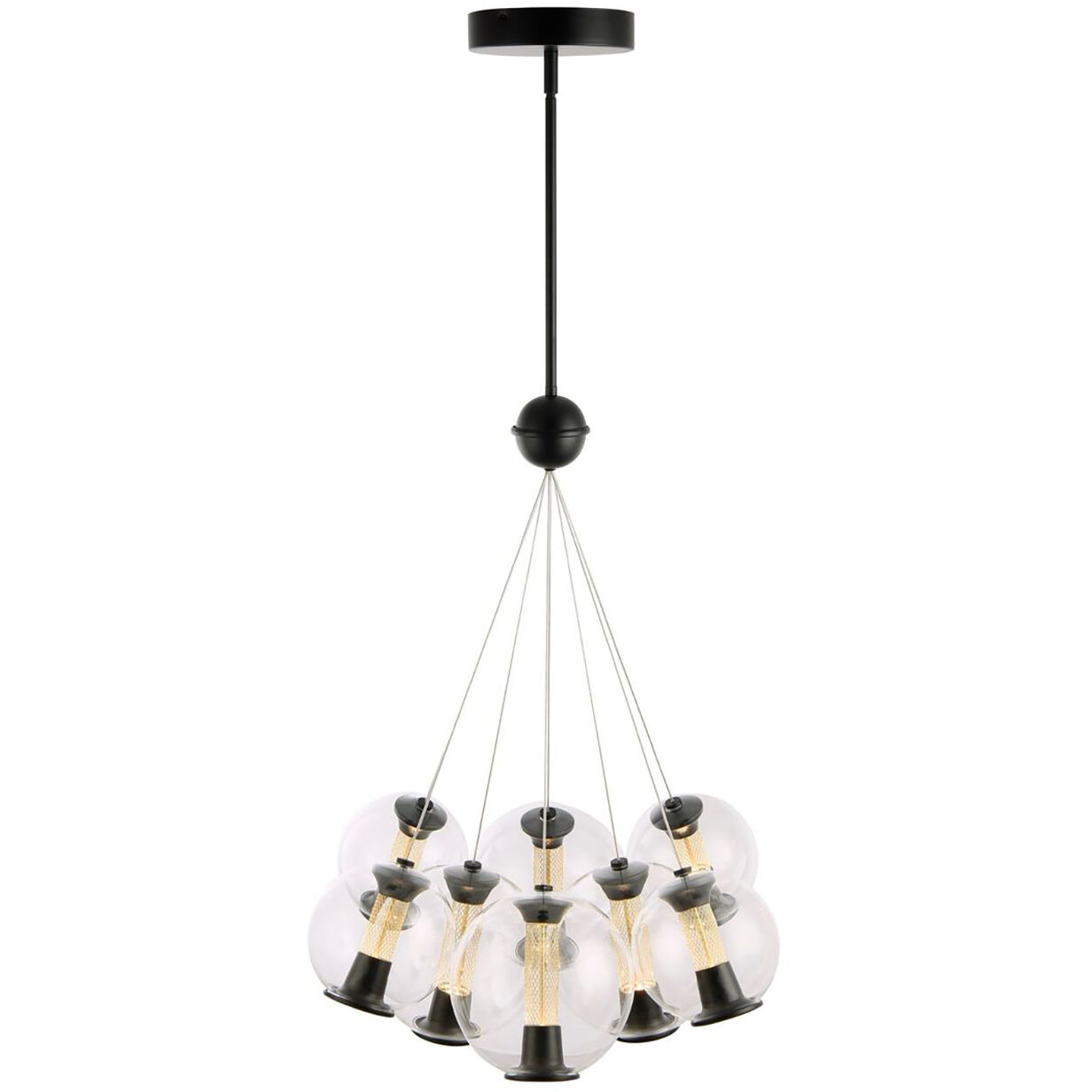 Arlo LED 25.5 inch Black Chandelier Ceiling Light