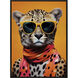Fierce Fashionista Style Cat Orange and Red and Brown and Black Canvas, Propac