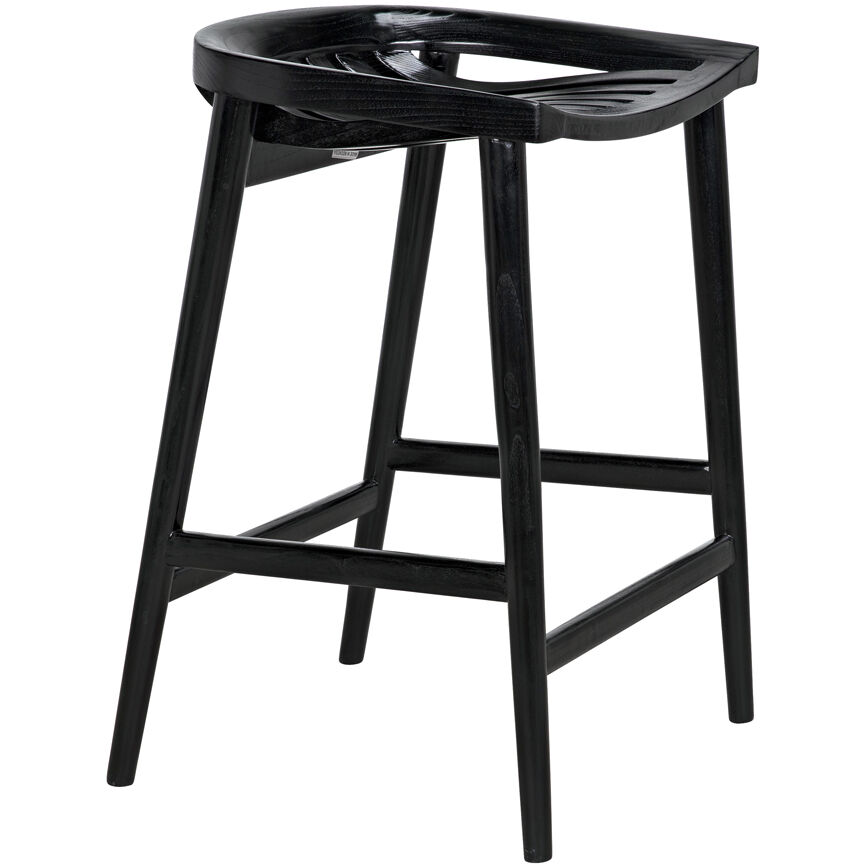 Ronald 28 inch Charcoal Black Counter Stool