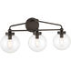 Stella 3 Light 24 inch Dark Bronze Vanity Light Wall Light