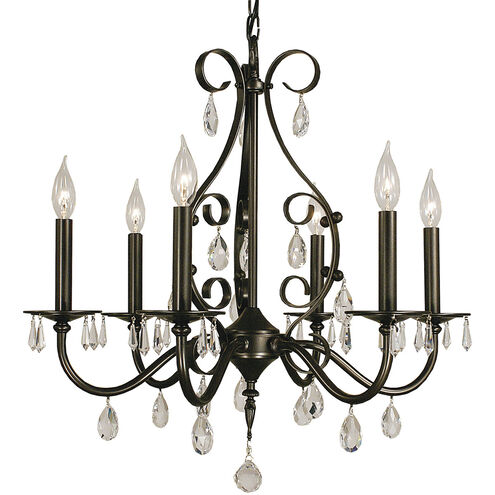 Liebestraum 6 Light 24 inch Mahogany Bronze Dining Chandelier Ceiling Light