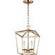 C&M by Chapman & Myers Dianna 3 Light 9.75 inch Satin Brass Pendant Ceiling Light