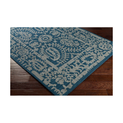 Armelle 90 X 60 inch Blue and Gray Area Rug, Wool