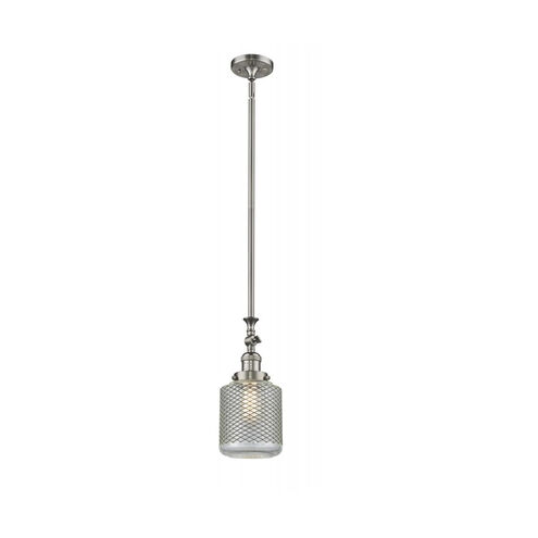 Franklin Restoration Stanton LED 6 inch Brushed Satin Nickel Mini Pendant Ceiling Light, Franklin Restoration