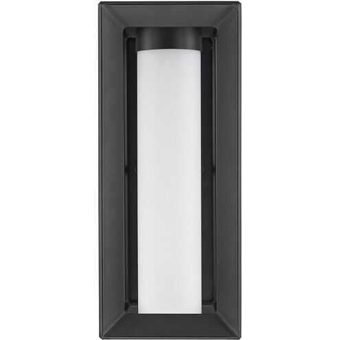 Smyth 1 Light 14 inch Natural Black Outdoor Wall Mount in Opal Glass