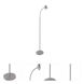 Tiara 51 inch 5 watt Brushed Nickel Floor Lamp Portable Light