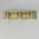 Lateral 3 Light 20 inch Satin Brass Bath Vanity Wall Light in Clear