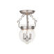 Everett 2 Light 8.5 inch Brushed Nickel Semi-Flush Mount Ceiling Light