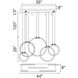 Hoops LED 8 inch Satin Gold Chandelier Ceiling Light