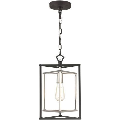 Salinger 1 Light 10 inch Charcoal with Satin Nickel Mini Pendant Ceiling Light