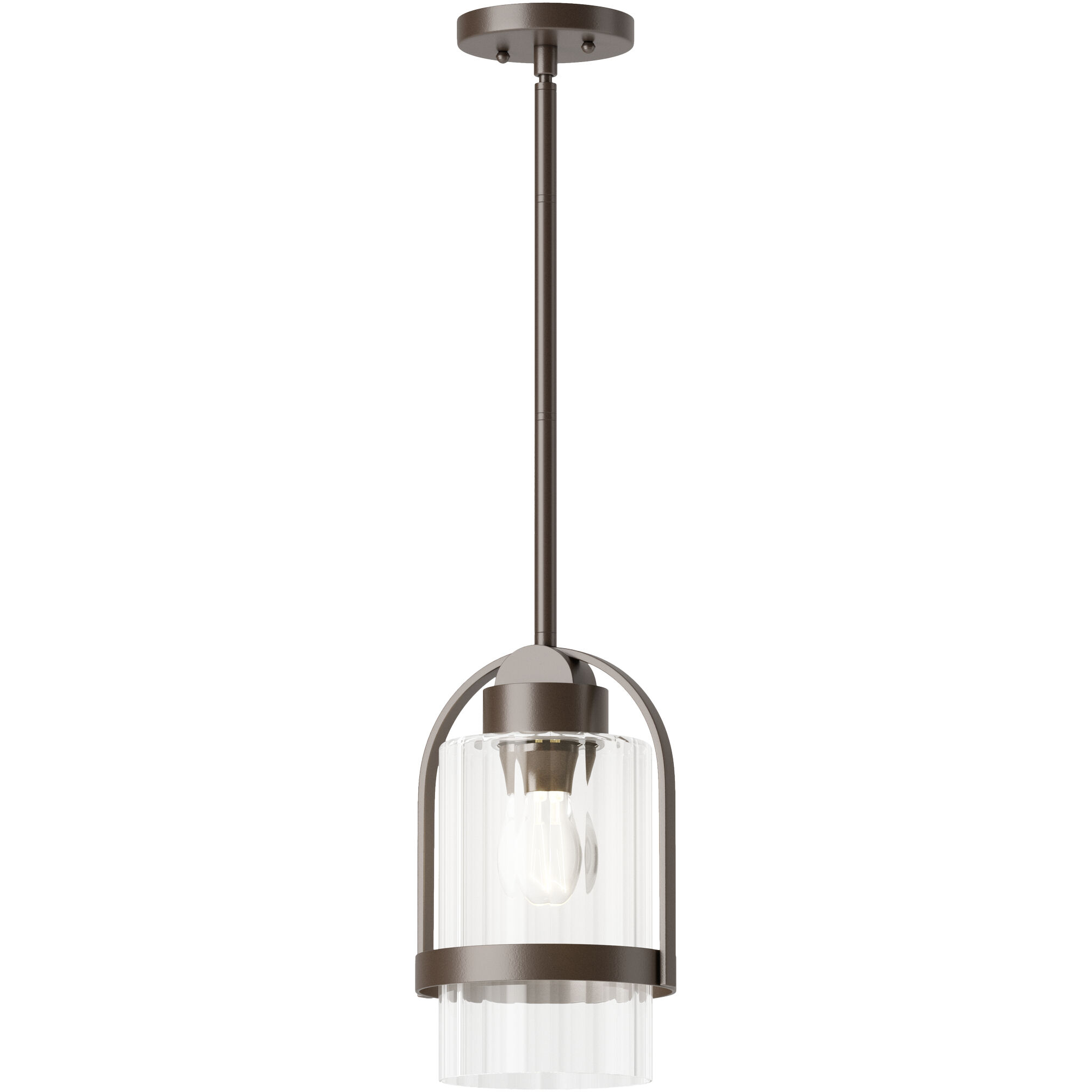 Alcove 1 Light 7.8 inch Coastal Bronze Outdoor Pendant in Clear