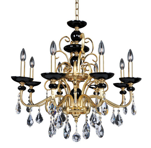 Cimarosa 8 Light 30 inch 24K Two-Tone Gold Chandelier Ceiling Light
