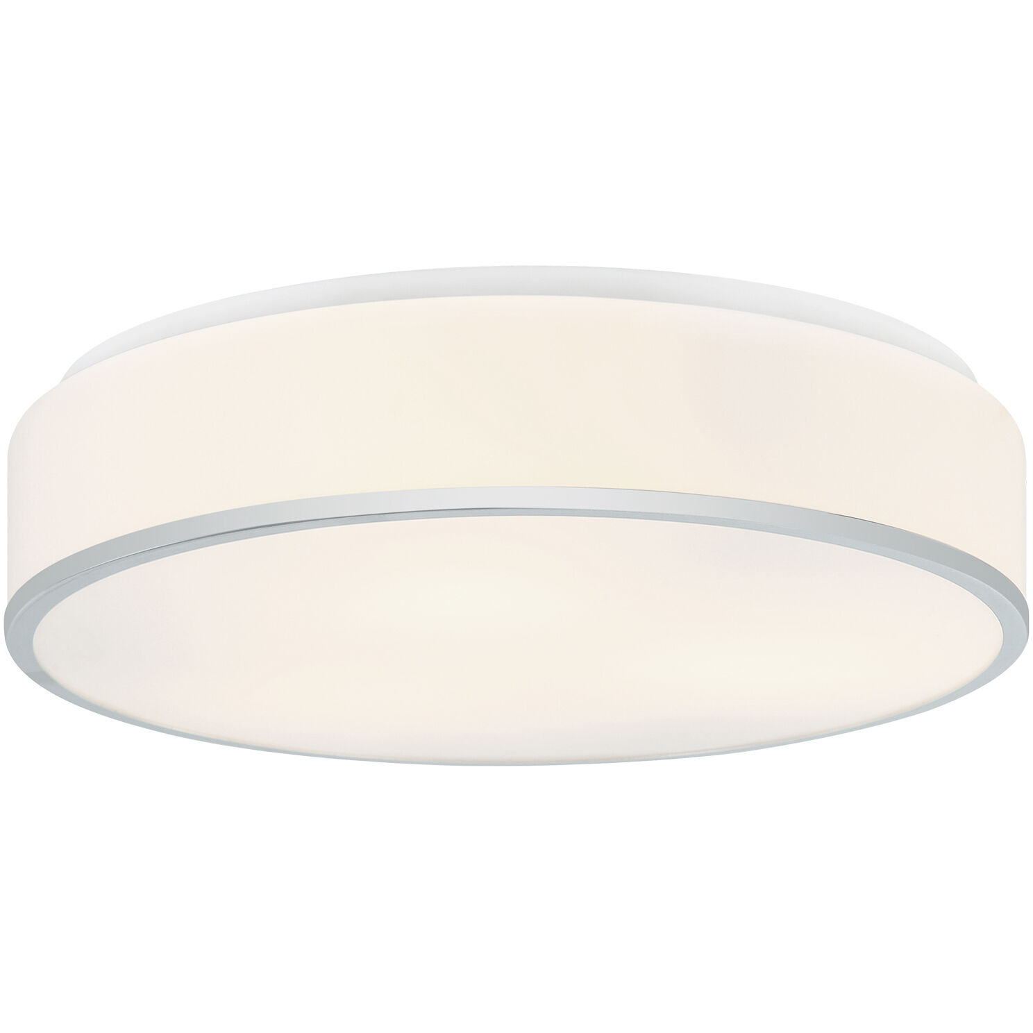 Echo LED 14.25 inch Chrome Flush Mount Ceiling Light