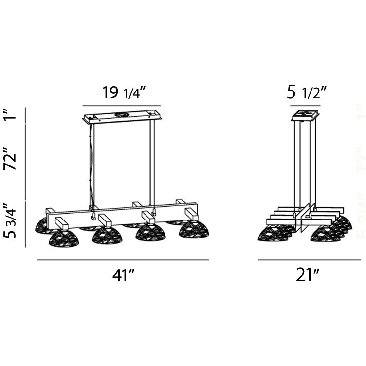 Caramico 8 Light 21 inch Chrome Chandelier Ceiling Light