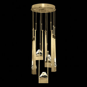 Strata 10 Light 24.5 inch Gold Pendant Ceiling Light