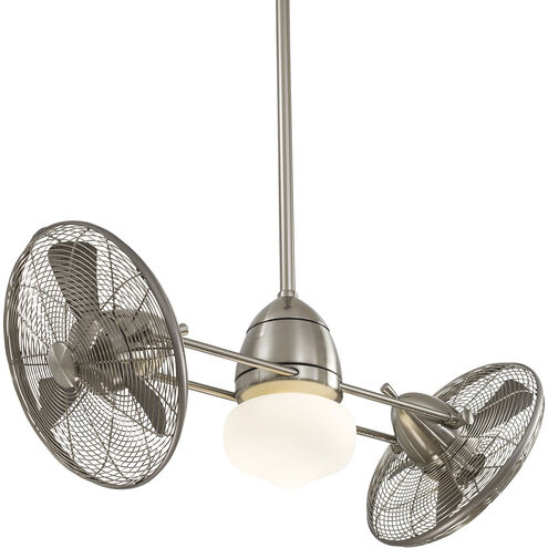 Gyro Wet 42 inch Brushed Nickel Wet with Silver Blades Outdoor Ceiling Fan