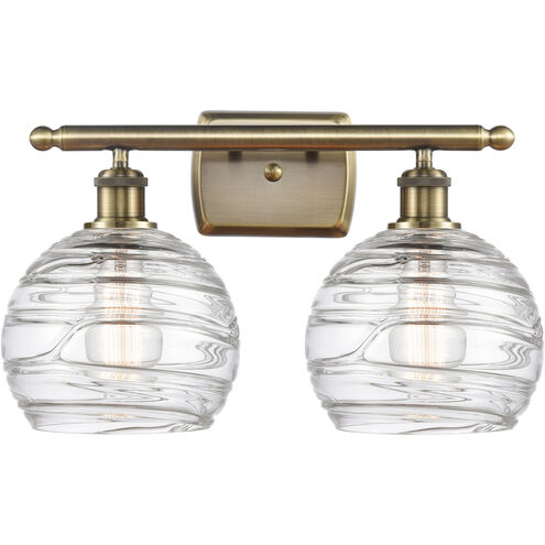 Ballston Deco Swirl LED 16 inch Antique Brass Bath Vanity Light Wall Light, Ballston